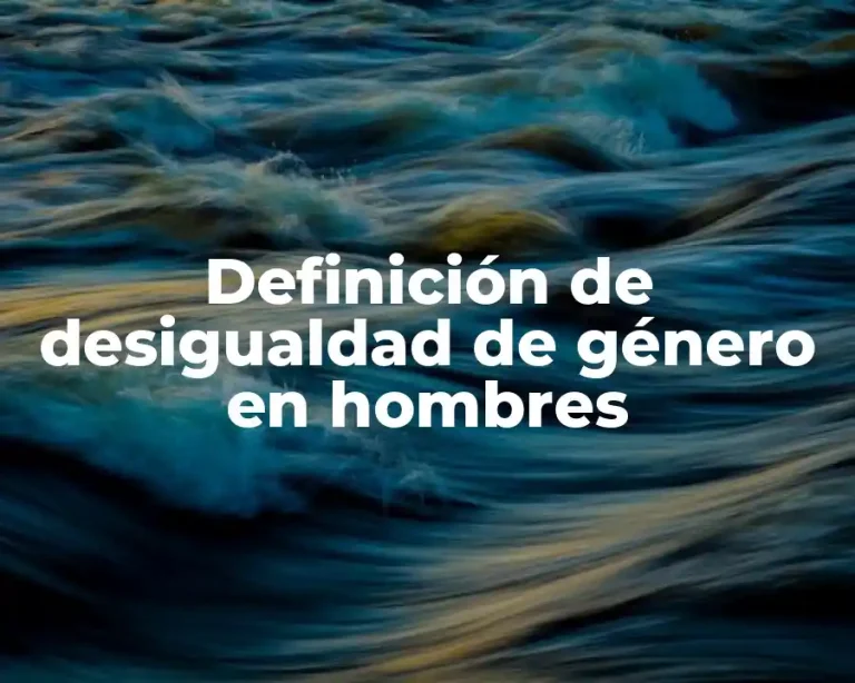 Definición de desigualdad de género en hombres