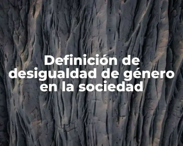 Definición de desigualdad de género en la sociedad