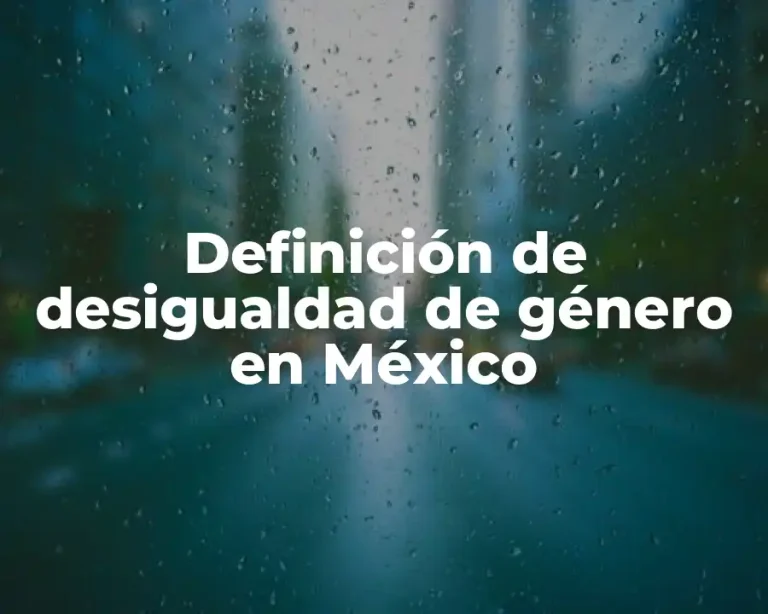 Definición de desigualdad de género en México
