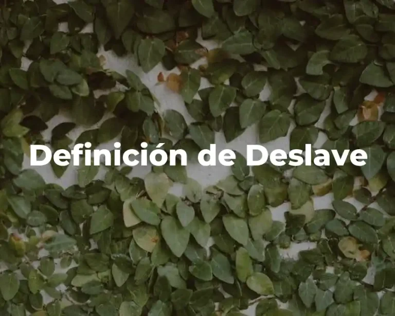 Definición de Deslave