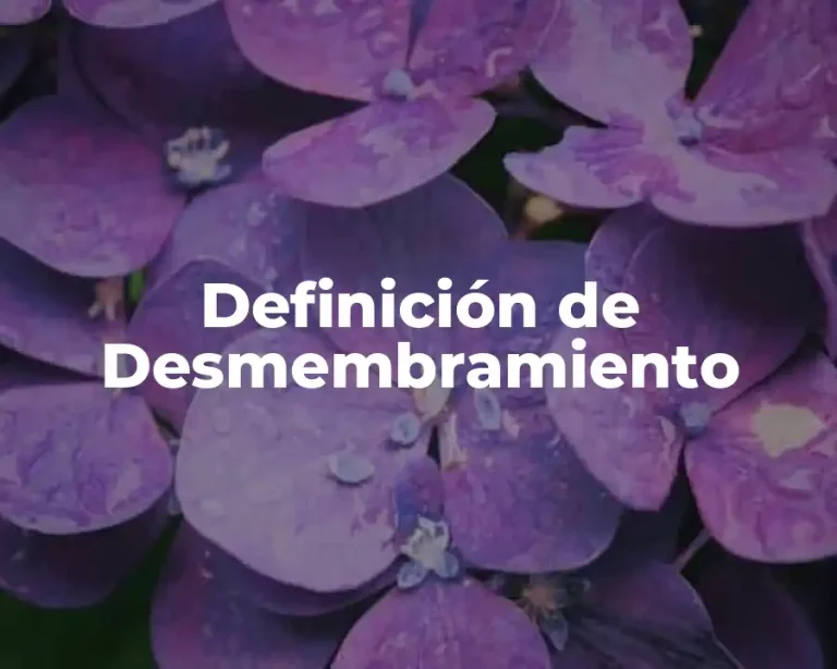 Definición de Desmembramiento