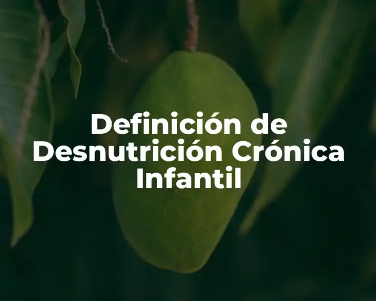 Definición de Desnutrición Crónica Infantil