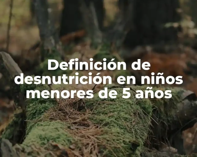 Definición de desnutrición en niños menores de 5 años