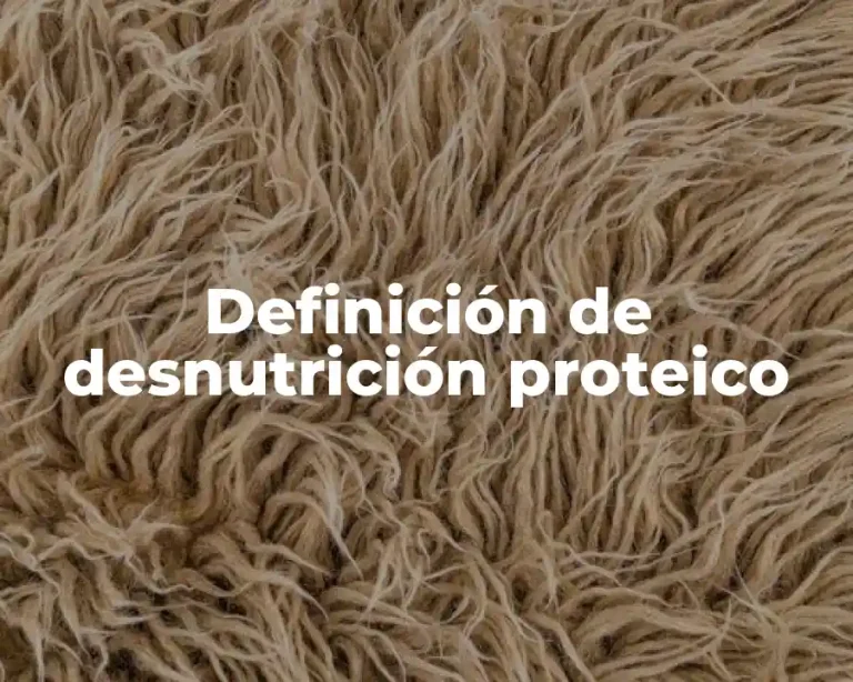 Definición de desnutrición proteico