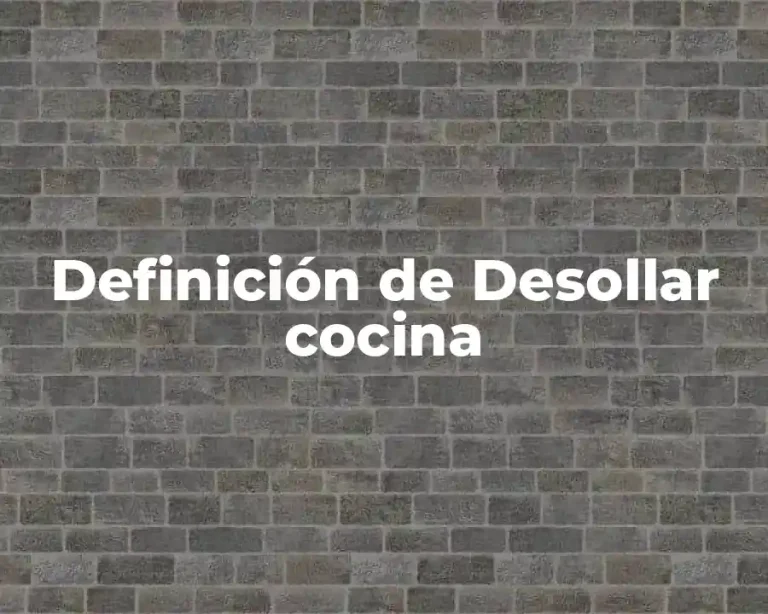 Definición de Desollar cocina