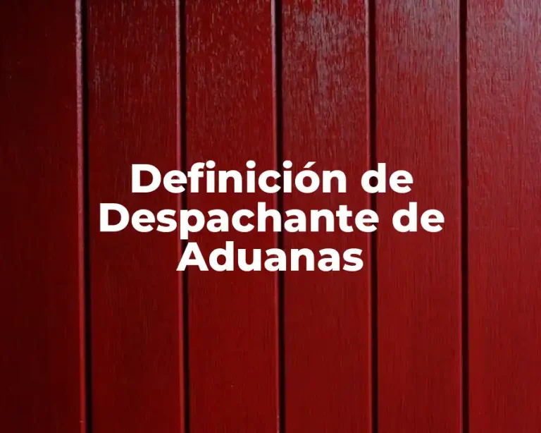 Definición de Despachante de Aduanas