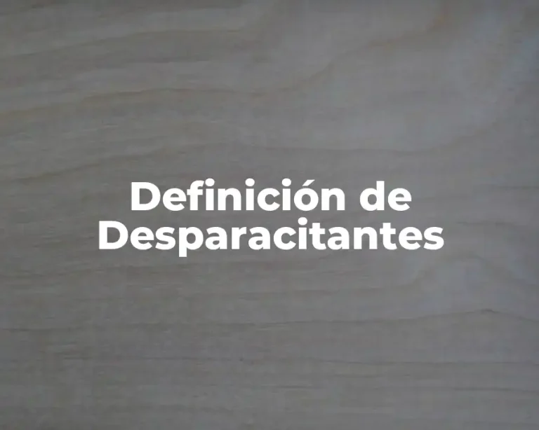 Definición de Desparacitantes