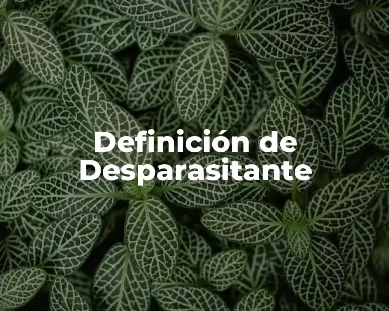 Definición de Desparasitante