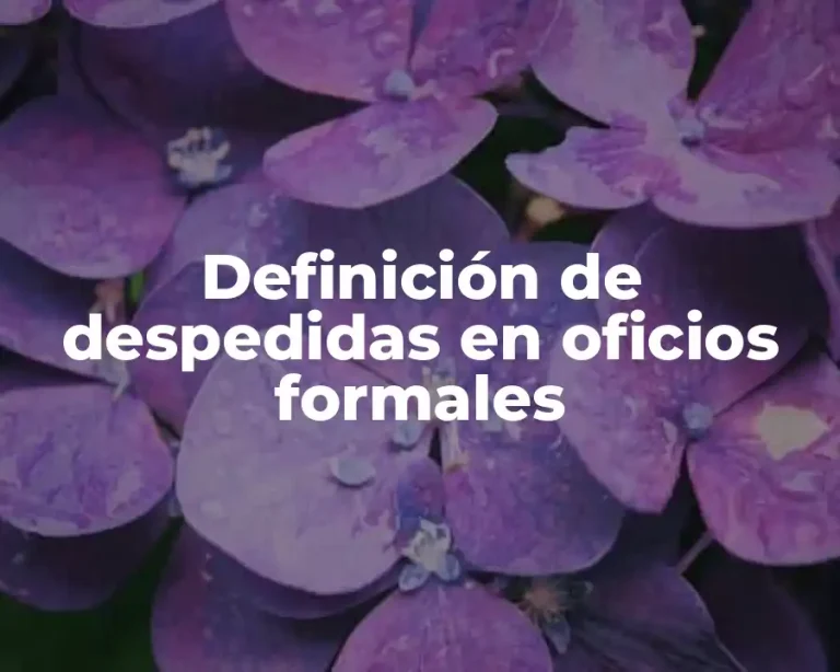 Definición de despedidas en oficios formales