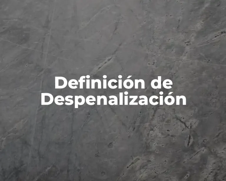 Definición de Despenalización