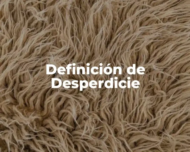 Definición de Desperdicie