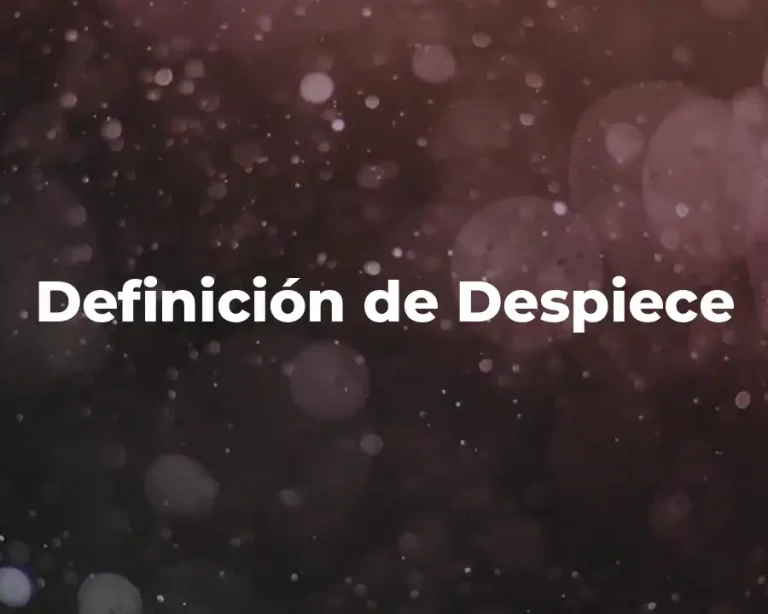 Definición de Despiece