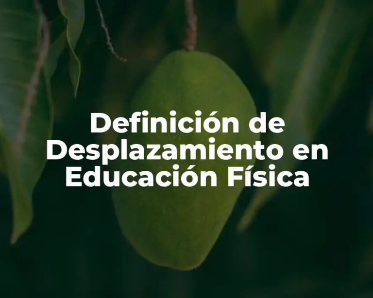 Definición de Desplazamiento en Educación Física