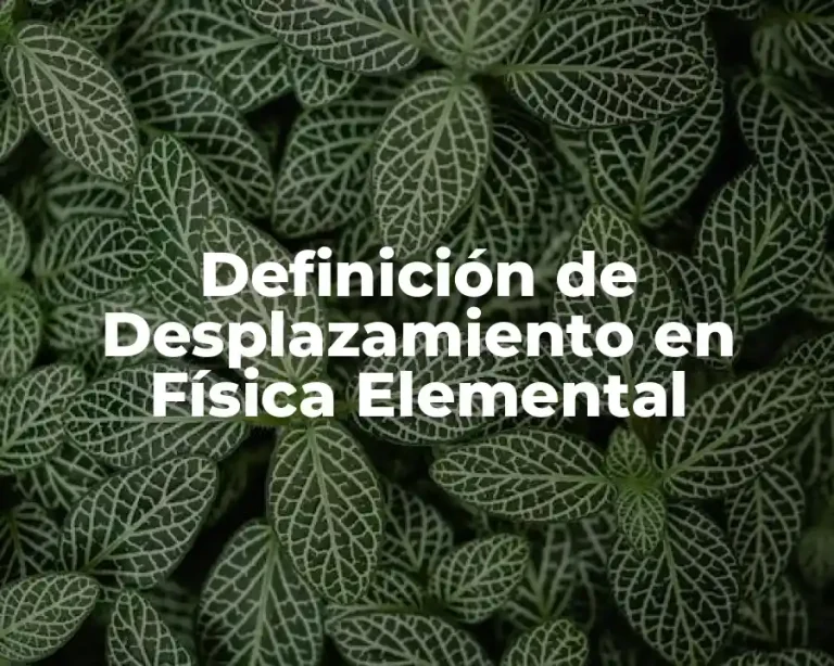 Definición de Desplazamiento en Física Elemental