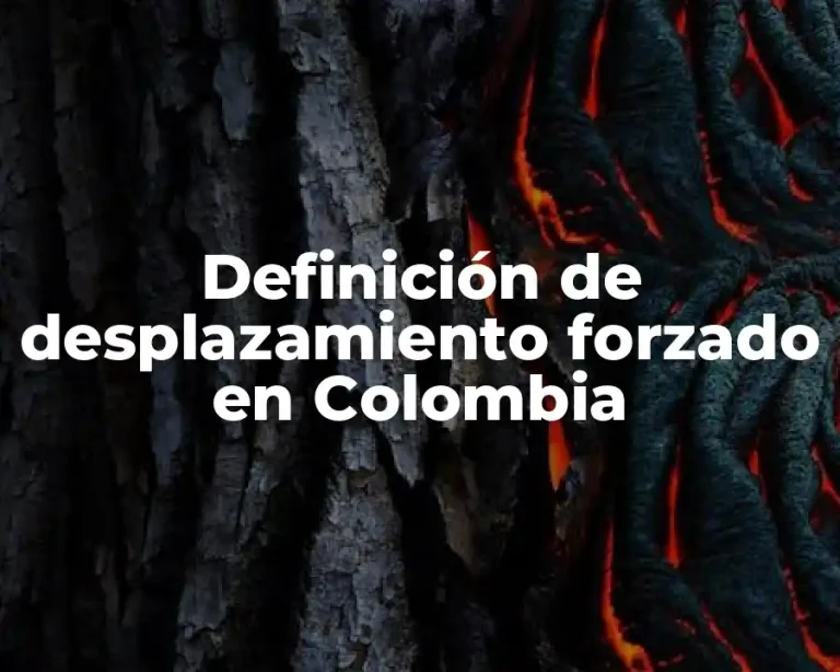 Definición de desplazamiento forzado en Colombia