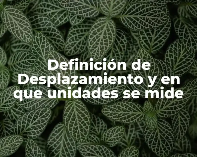 Definición de Desplazamiento y en que unidades se mide