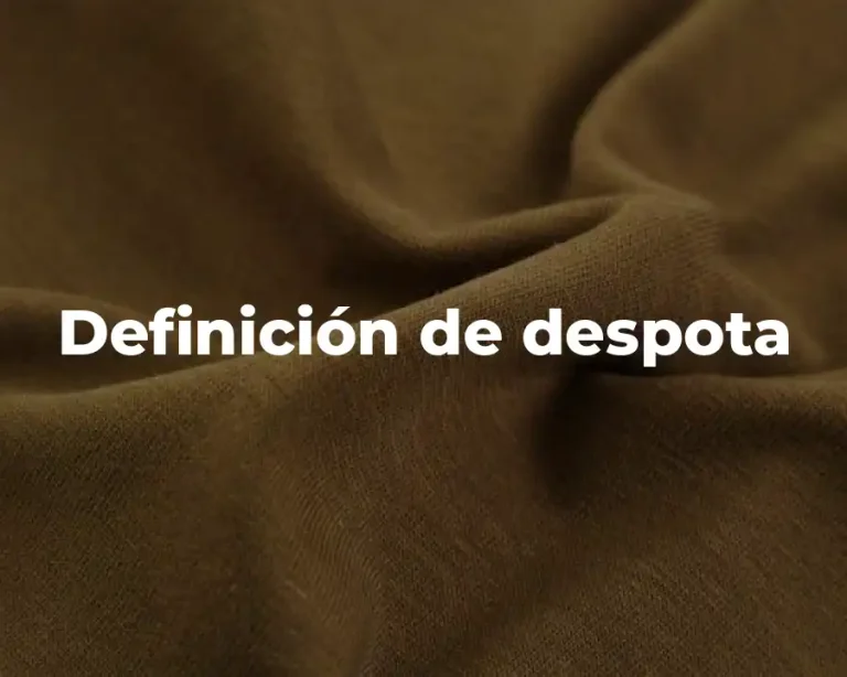 Definición de despota
