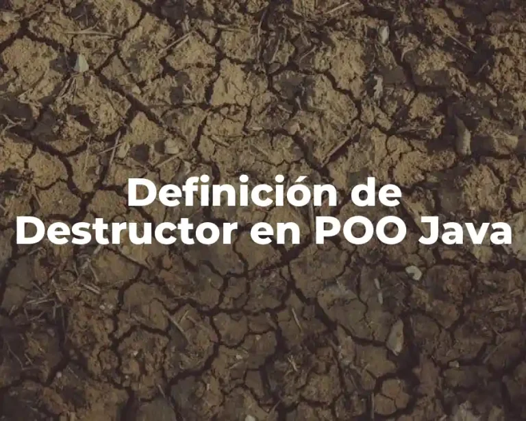 Definición de Destructor en POO Java