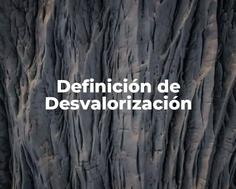 Definición de Desvalorización
