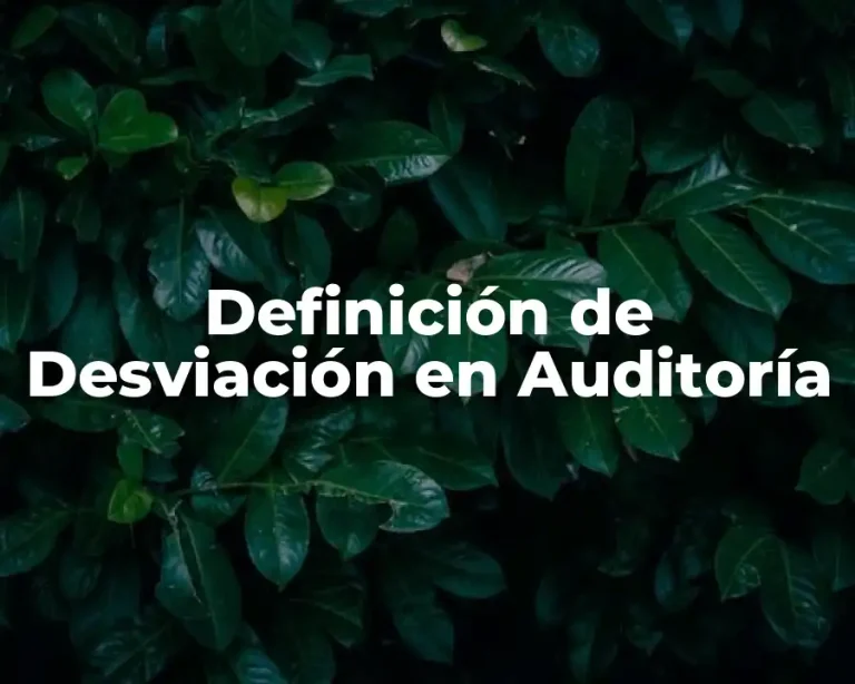 Definición de Desviación en Auditoría