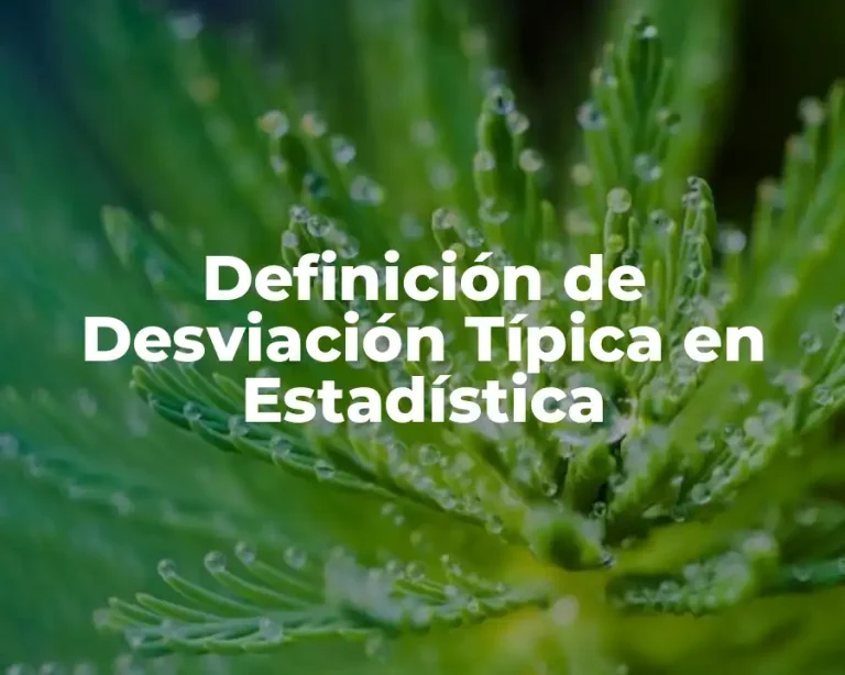 Definición de Desviación Típica en Estadística