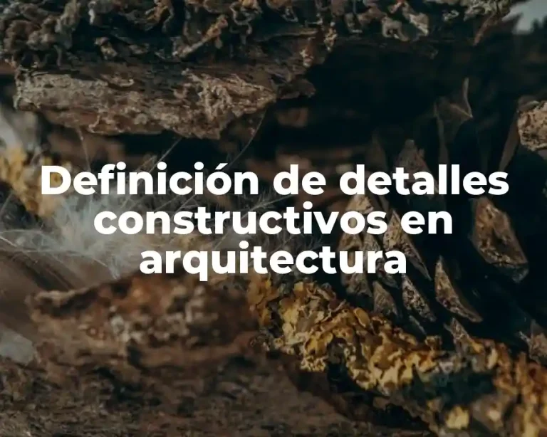 Definición de detalles constructivos en arquitectura