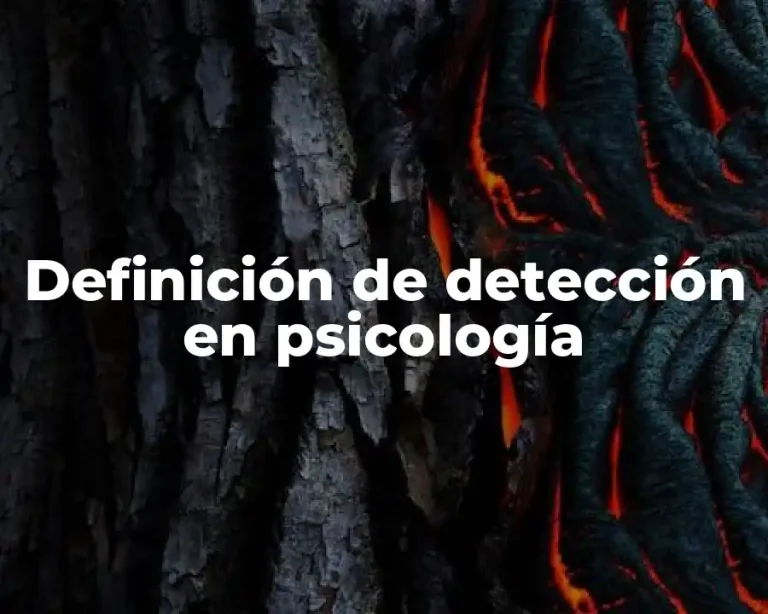 Definición de detección en psicología