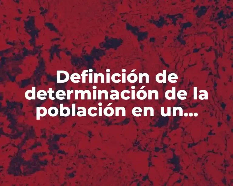 Definición de determinación de la población en un proceso