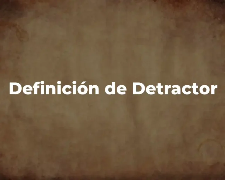 Definición de Detractor
