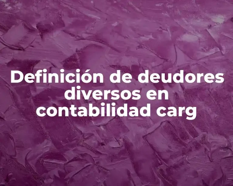 Definición de deudores diversos en contabilidad carg