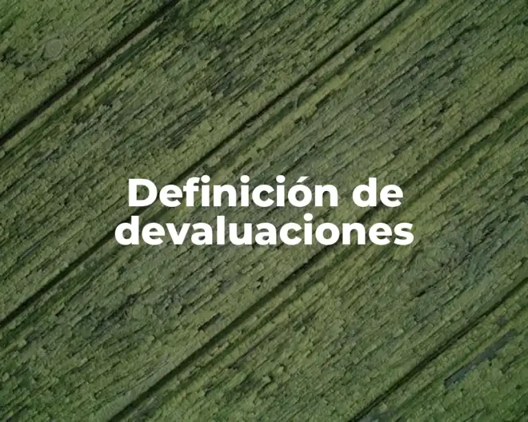 Definición de devaluaciones