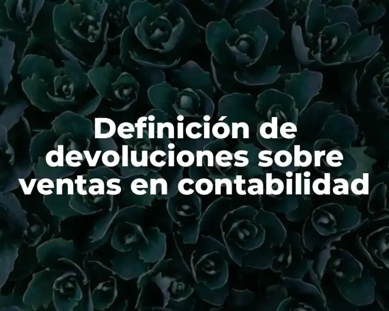 Definición de devoluciones sobre ventas en contabilidad