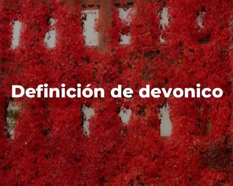 Definición de devonico