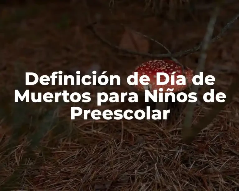Definición de Día de Muertos para Niños de Preescolar