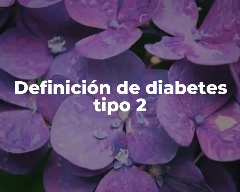 Definición de diabetes tipo 2