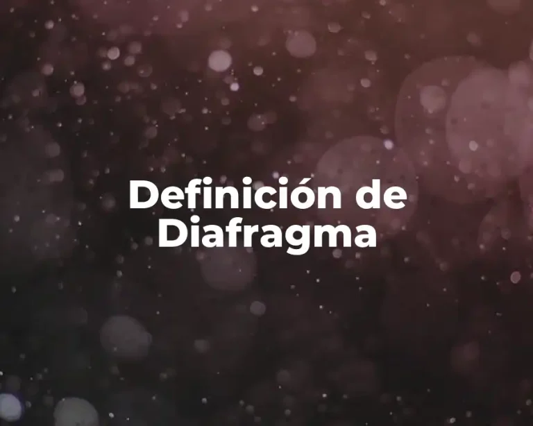 Definición de Diafragma