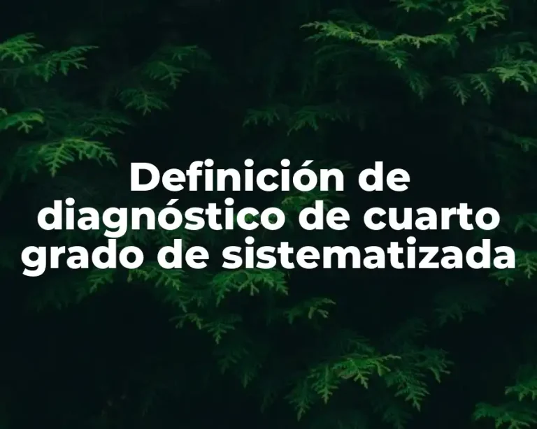 Definición de diagnóstico de cuarto grado de sistematizada