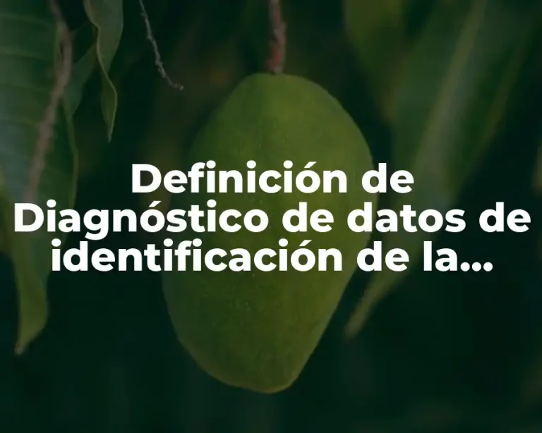 Definición de Diagnóstico de datos de identificación de la escuela