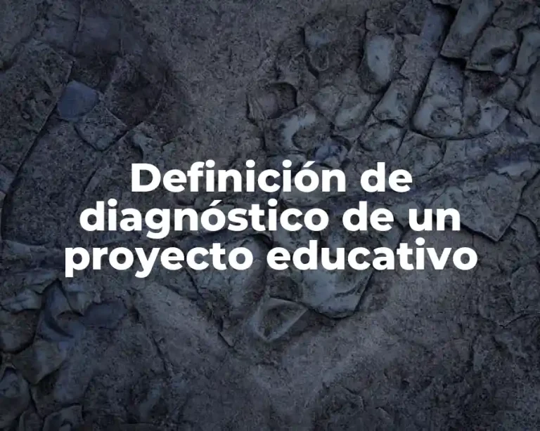 Definición de diagnóstico de un proyecto educativo