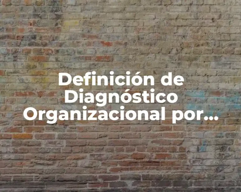 Definición de Diagnóstico Organizacional por Áreas de un Banco