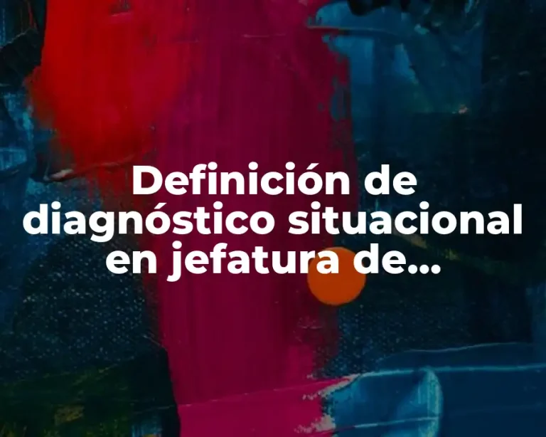 Definición de diagnóstico situacional en jefatura de enfermería en Cuba