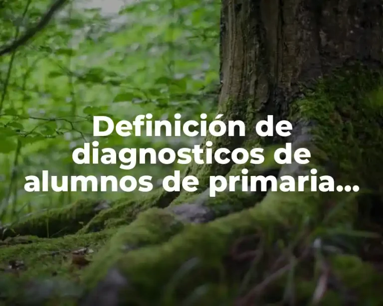 Definición de diagnosticos de alumnos de primaria acerca del sistema solar