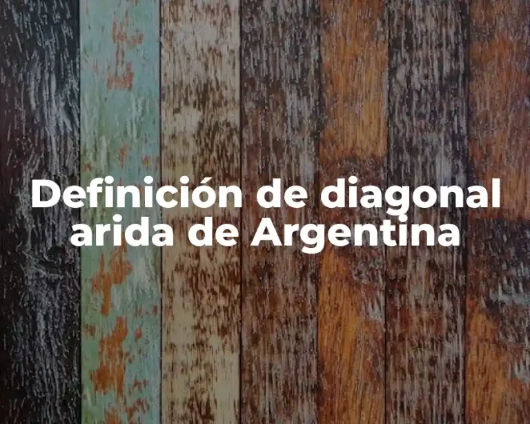 Definición de diagonal arida de Argentina