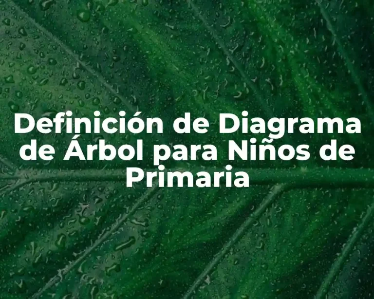 Definición de Diagrama de Árbol para Niños de Primaria