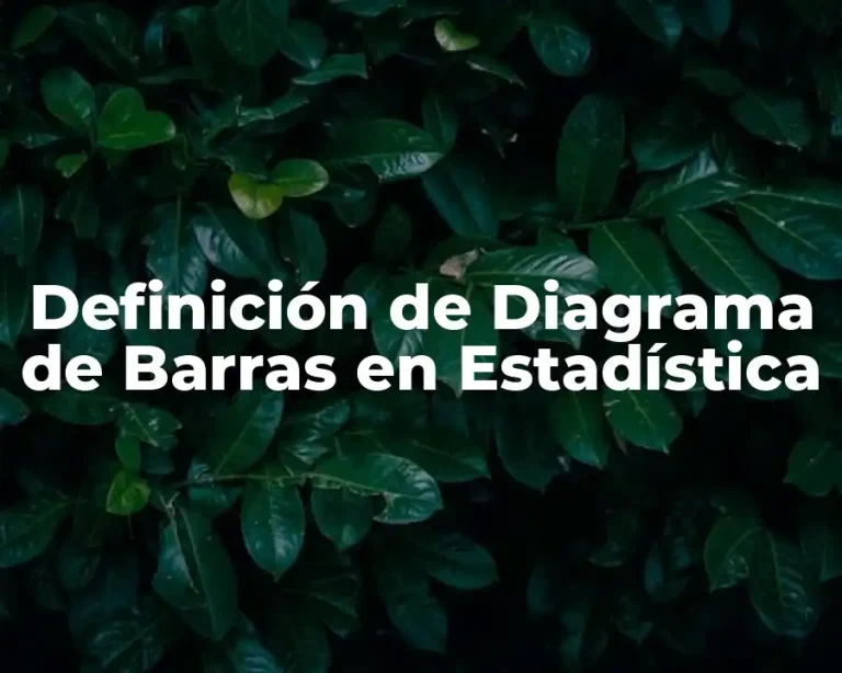 Definición de Diagrama de Barras en Estadística