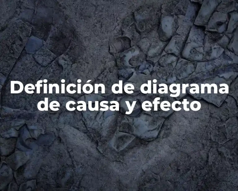 Definición de diagrama de causa y efecto