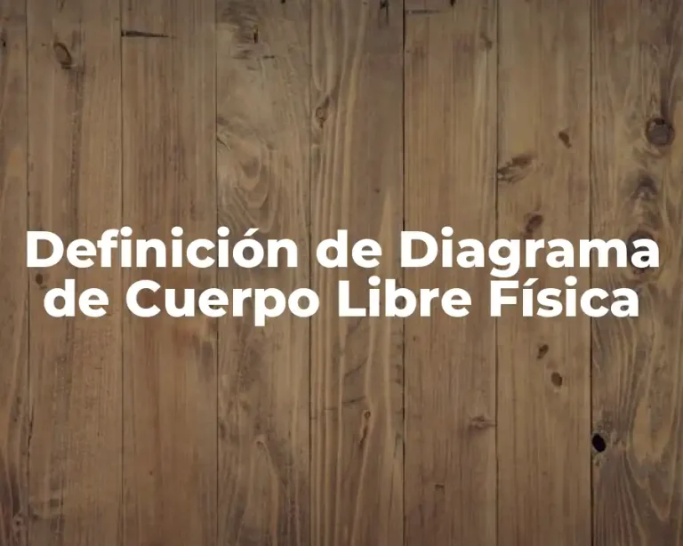 Definición de Diagrama de Cuerpo Libre Física