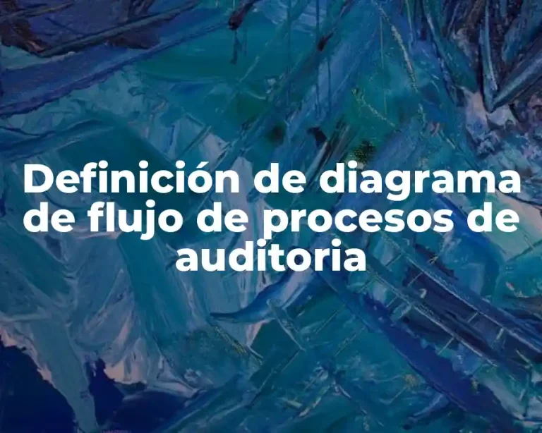 Definición de diagrama de flujo de procesos de auditoria