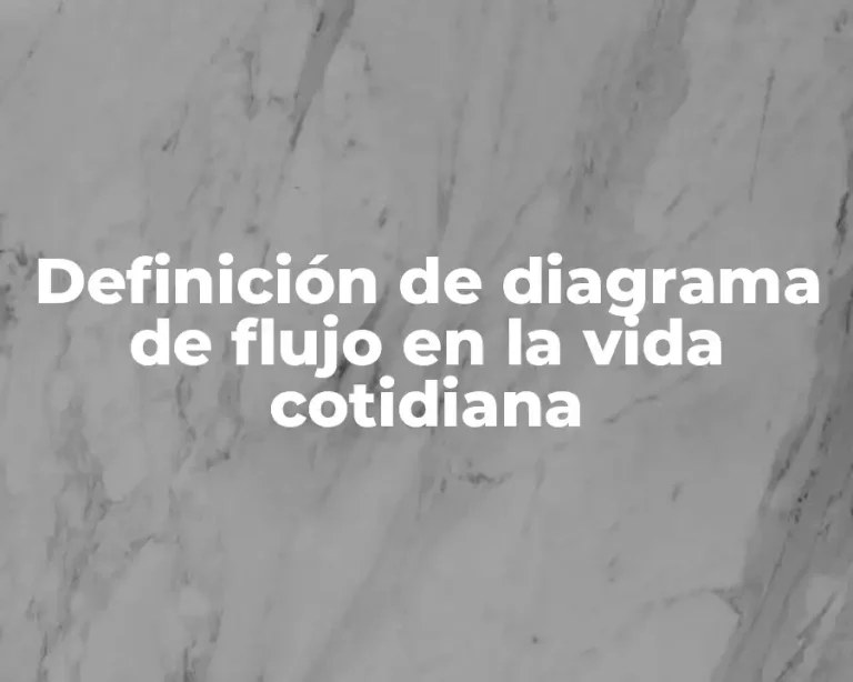 Definición de diagrama de flujo en la vida cotidiana