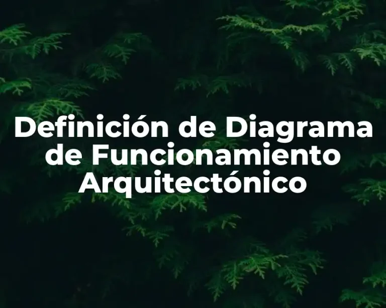 Definición de Diagrama de Funcionamiento Arquitectónico